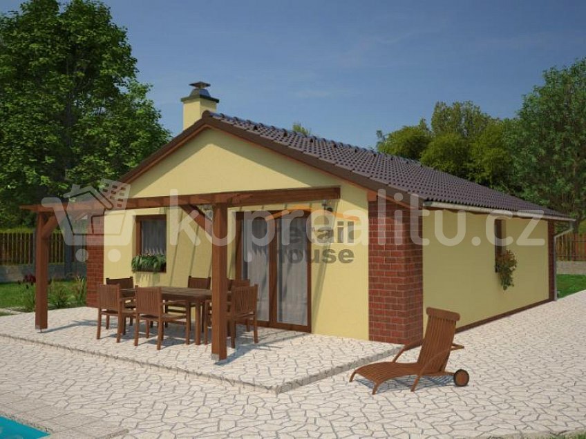 Prodej  projektu  bungalovu 60 m^2 Žákava 