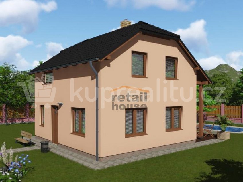 Prodej  projektu  domu na klíč 96 m^2 Valy u Mariánských Lázní 