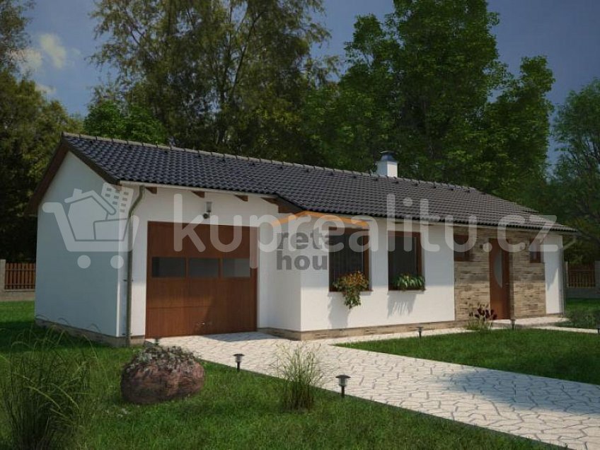 Prodej  projektu  bungalovu 83 m^2 Raškovice 