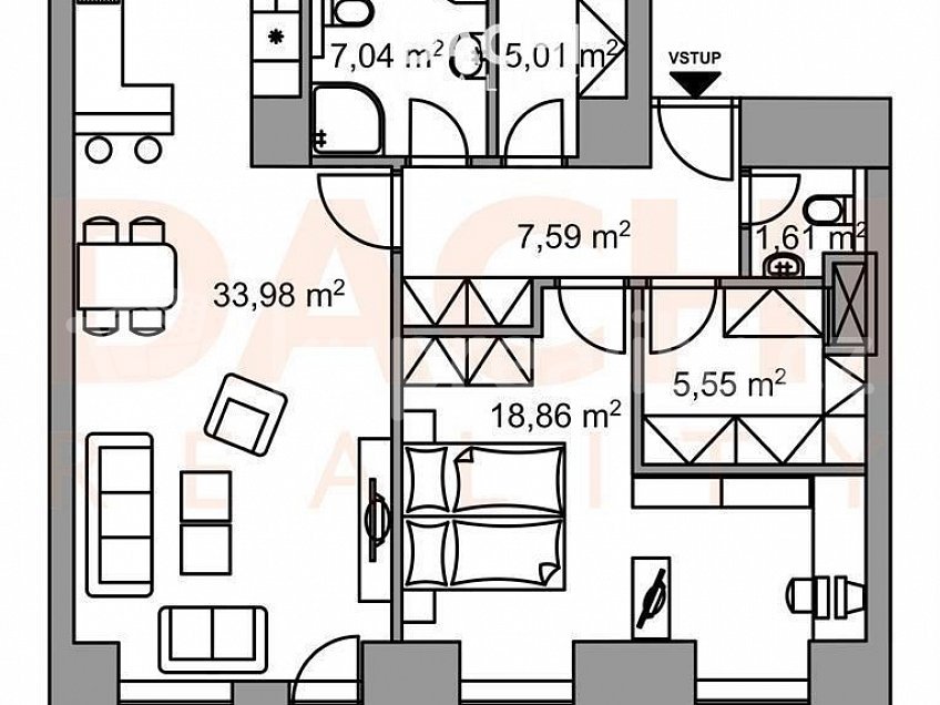 Prodej bytu 2+kk 80 m^2 Fanderlíkova 5/4600, Prostějov 53821