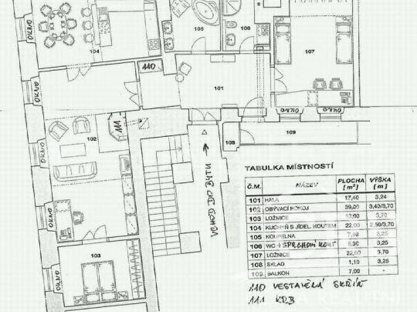 Prodej bytu 3+1 121 m^2 Praha 1 11000