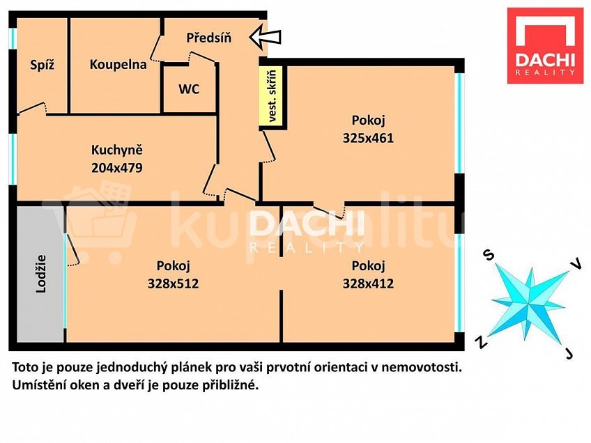 Prodej bytu 3+1 71 m^2 Staroveská, Brušperk 73944