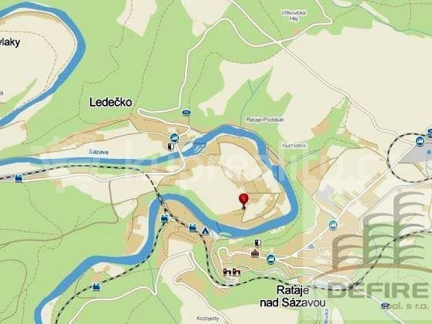 Prodej  stavebního pozemku 802 m^2 Ledečko Česká republika