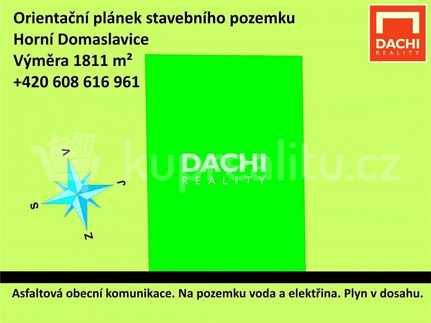 Prodej  stavebního pozemku 1811 m^2 Horní Domaslavice Česká republika