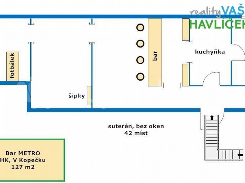 Pronájem  restauračního zařízení 127 m^2 Hradec Králové 50003