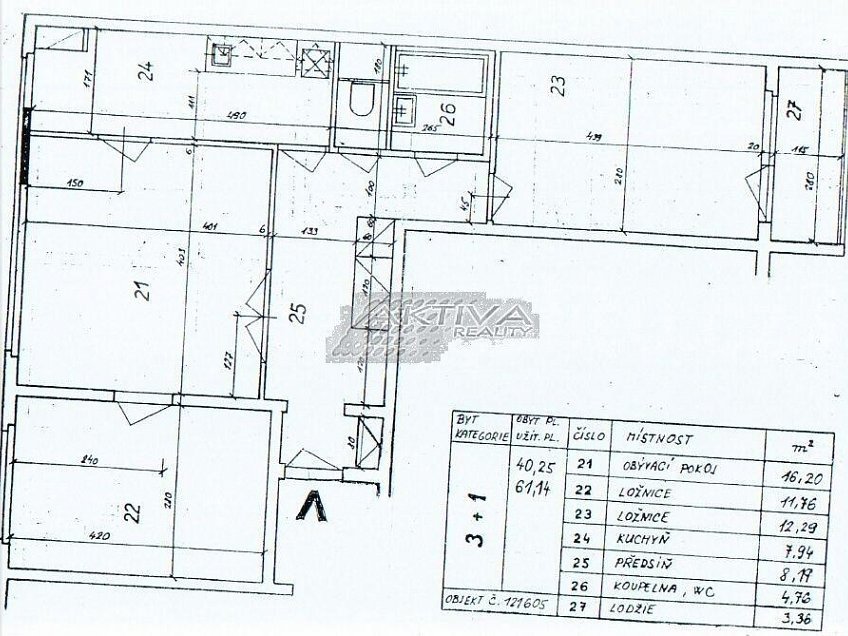 Prodej bytu 3+1 64 m^2 Praha 11 14900