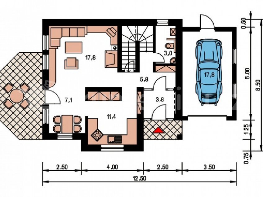 Prodej  rodinného domu 107 m^2 Rajhrad 66461