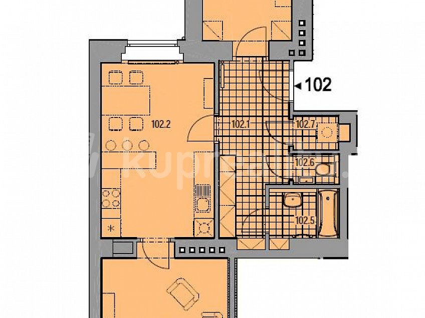 Prodej bytu 2+1 69 m^2 Tyršova 1838/14, praha 