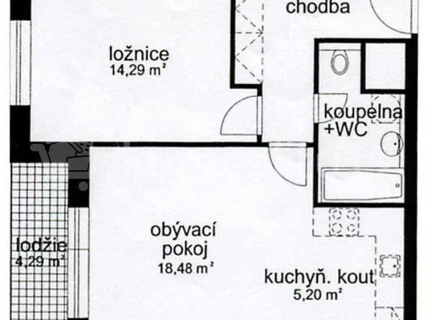 Pronájem bytu 2+kk 53 m^2 Hnězdenská, Praha 18100