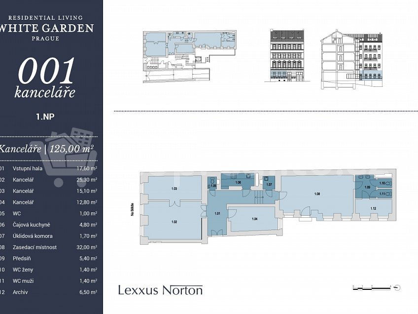 Prodej  obchodních prostor 125 m^2 Na Bělidle, Praha 