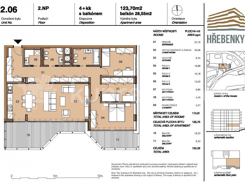 Prodej bytu 4+kk 116 m^2 Na Hřebenkách, Praha 