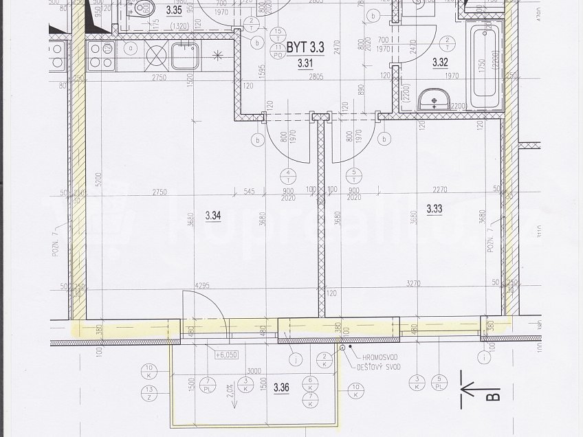 Pronájem bytu 2+kk 49 m^2 Listnatá 2, Brno - Bystrc 63500