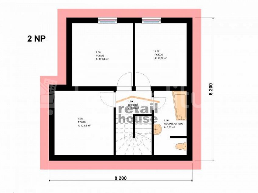 Prodej  projektu  domu na klíč 96 m^2 Albrechtice 