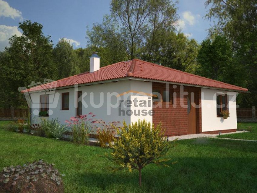 Prodej  projektu  bungalovu 78 m^2 Starý Mateřov 