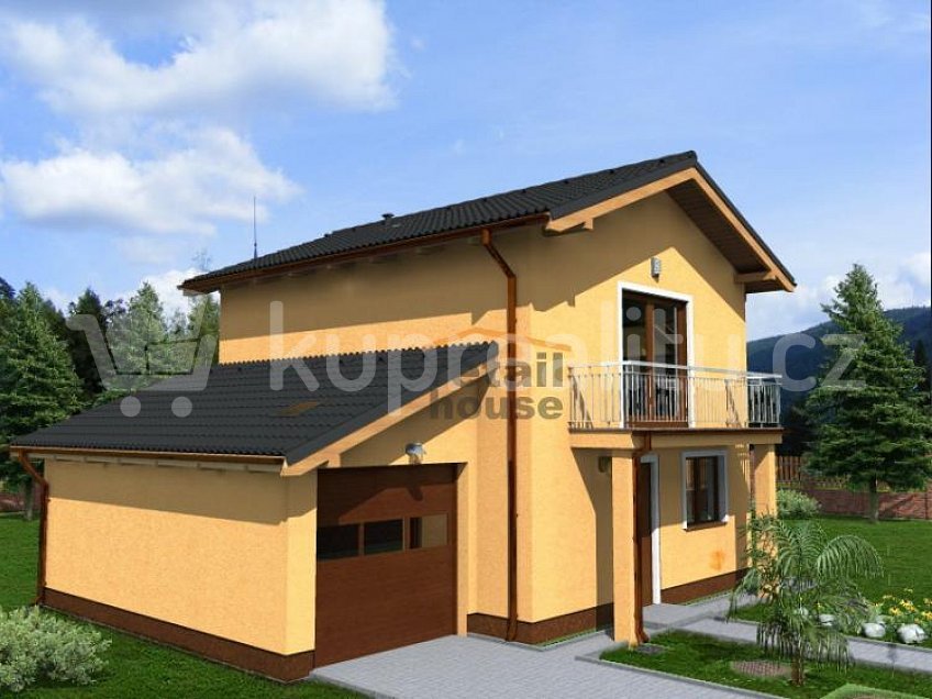 Prodej  projektu  domu na klíč 120 m^2 Černá u Bohdanče 