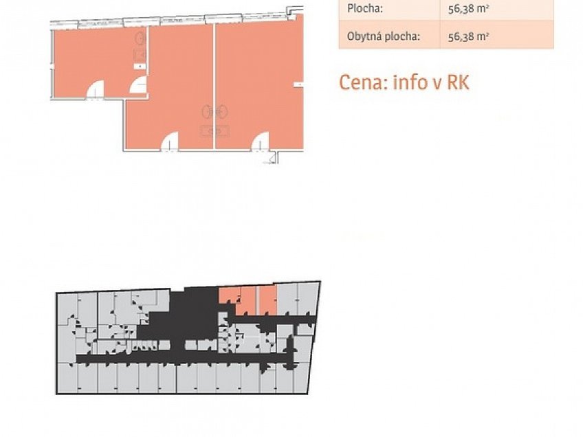 Prodej  kanceláře 56 m^2 Wolkerova 1, Olomouc - Nová Ulice 