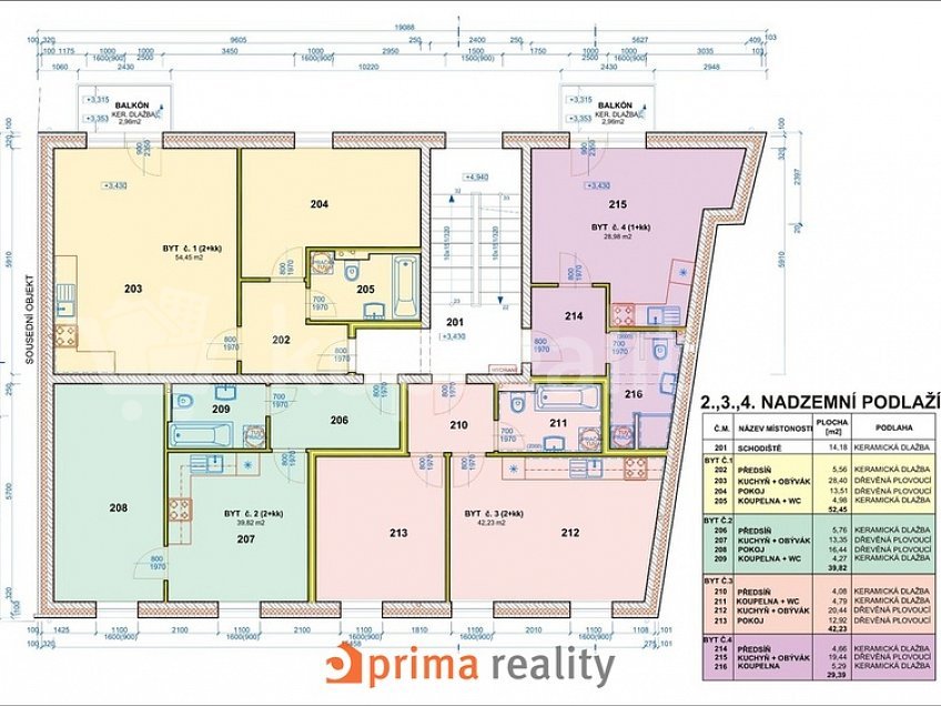 Prodej bytu 2+kk 45 m^2 Kostelecká 1, Prostějov 