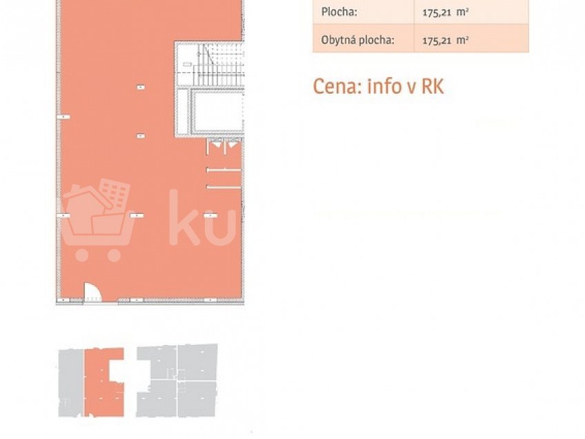 Prodej  obchodních prostor 176 m^2 Wolkerova 1, Olomouc - Nová Ulice 