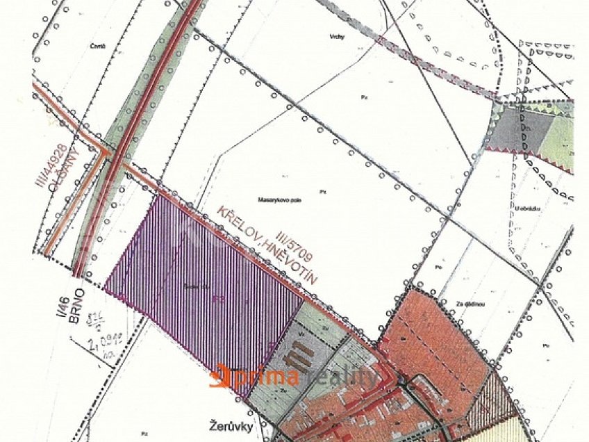 Prodej  stavebního pozemku 10000 m^2 Bystročice - Žerůvky 1, Bystročice - Žerůvky 