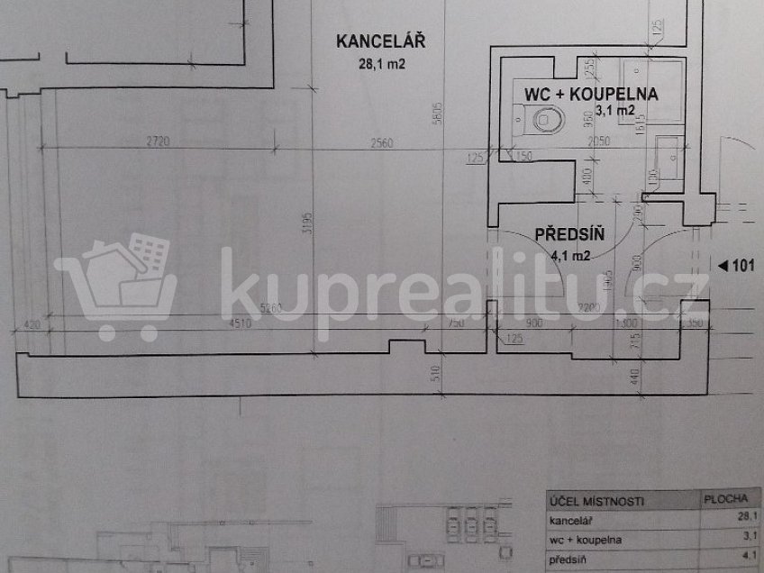 Pronájem  kanceláře 35 m^2 Hornoměcholupská, Praha 10 