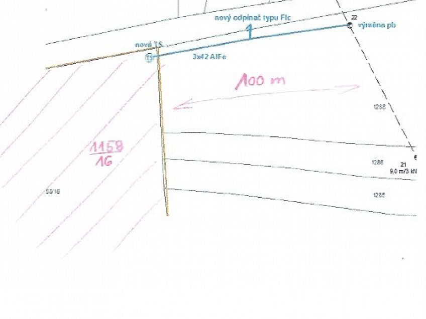 Prodej  stavebního pozemku 12230 m^2 Bernartice 25765