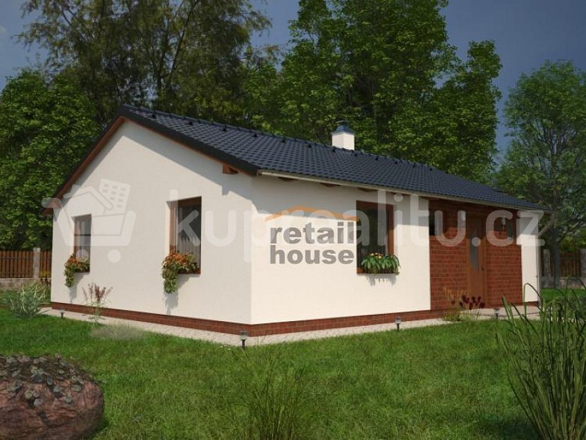 Prodej  projektu  bungalovu 67 m^2 Bukovice 