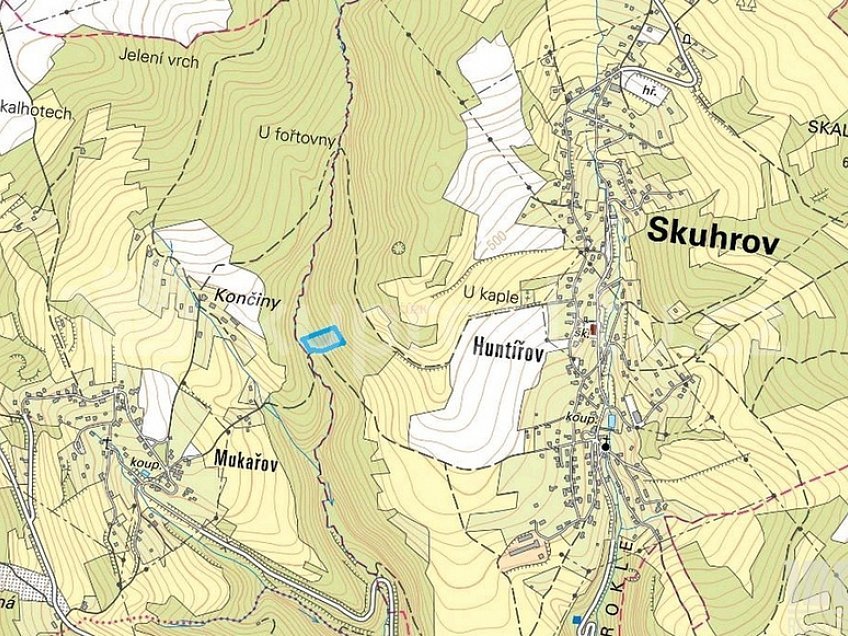 Prodej  lesa 11534 m^2 Skuhrov - Huntířov 1, Skuhrov - Huntířov 