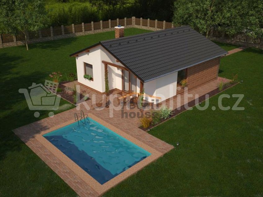 Prodej  projektu  bungalovu 63 m^2 Vysočina 