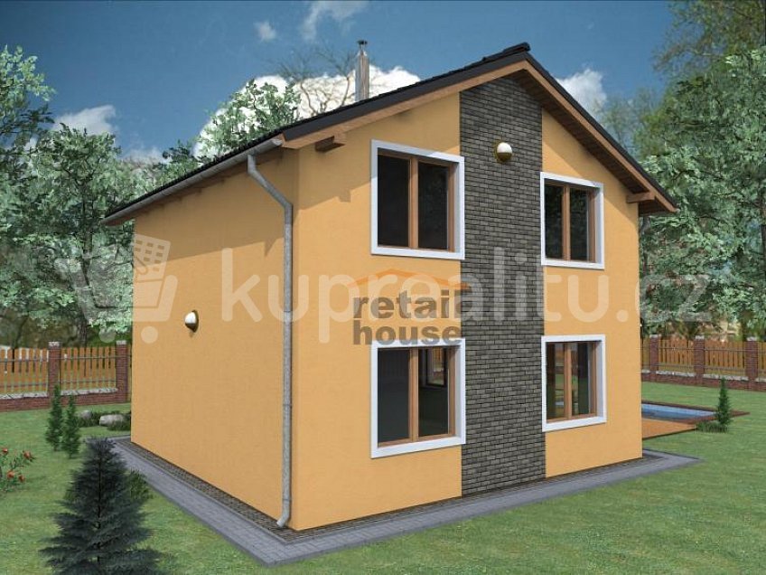 Prodej  projektu  domu na klíč 92 m^2 Pustějov 
