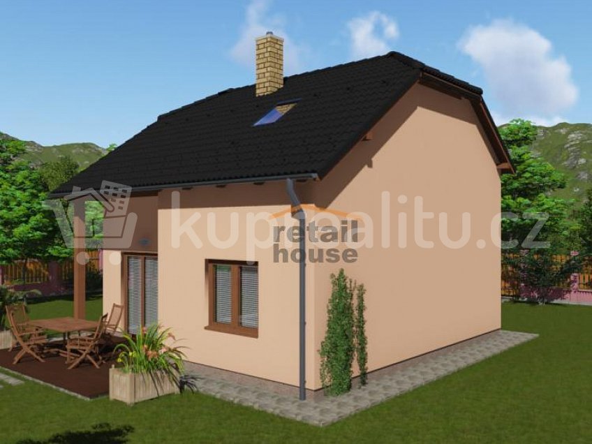 Prodej  projektu  domu na klíč 96 m^2 Valy u Mariánských Lázní 