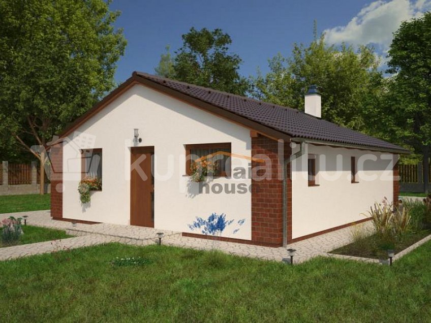 Prodej  projektu  bungalovu 60 m^2 Žákava 