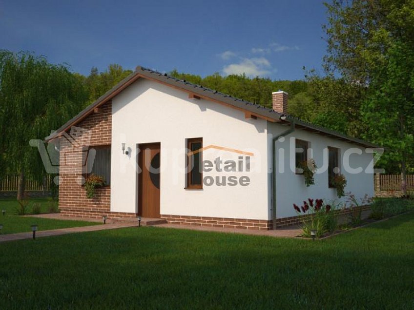 Prodej  projektu  bungalovu 63 m^2 Pustějov 