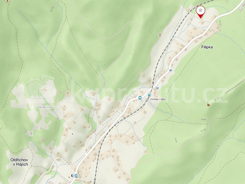 Prodej  stavebního pozemku 1020 m^2 Filipka, Oldřichov v Hájích 46331