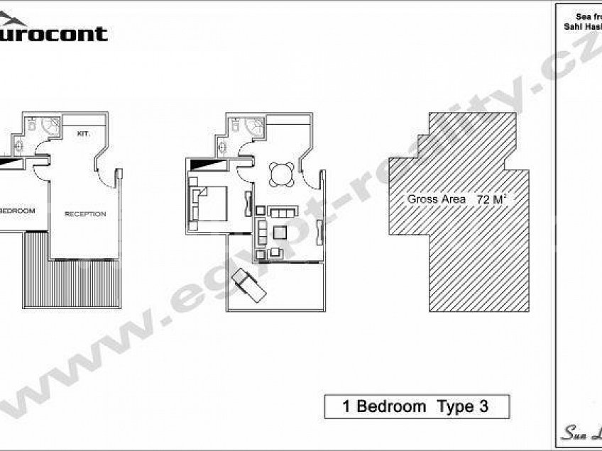 Prodej bytu 2+kk 80 m^2 Ocean Breeze, Hurghada 