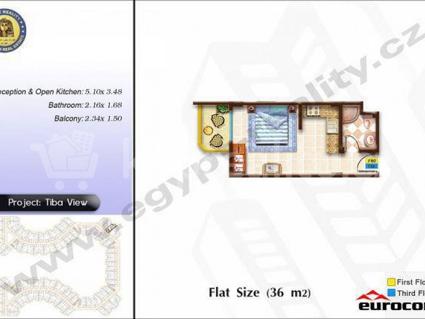 Prodej bytu 1+kk 36 m^2 Tiba View (Al Ahyaa), Hurghada 