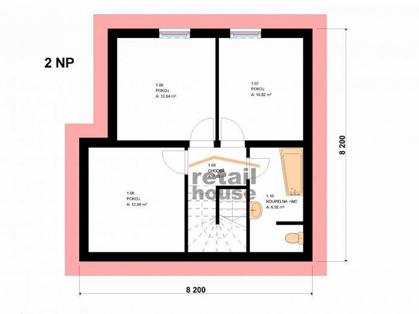 Prodej  projektu  domu na klíč 112 m^2 Mostek 