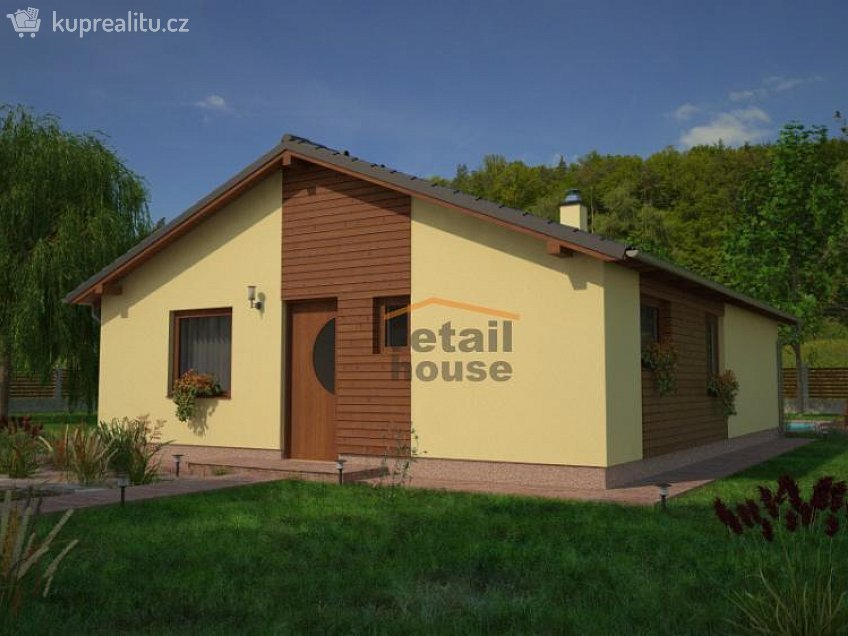 Prodej  projektu  bungalovu 77 m^2 Vrchoslav 
