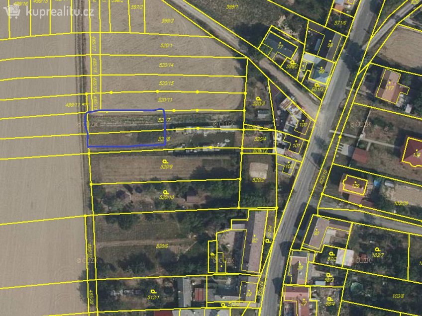 Prodej  stavebního pozemku 721 m^2 Loučka, Loučka 78322