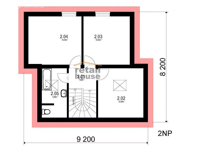 Prodej  projektu  domu na klíč 104 m^2 Bolehošť 