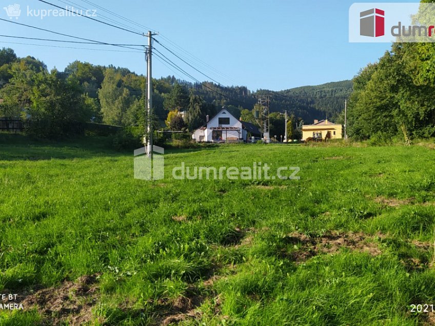 Prodej  stavebního pozemku 900 m^2 Dolní Bečva, Dolní Bečva 