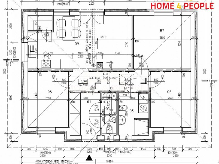 Prodej  projektu  domu na klíč 84 m^2 Uherský Brod, Uherský Brod 