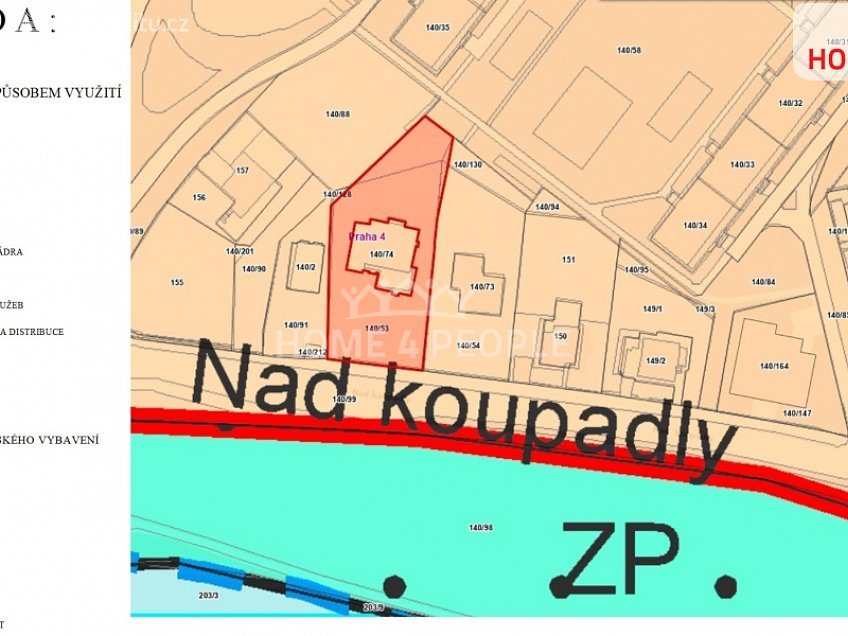 Prodej  vily 420 m^2 Nad koupadly, Praha 4 
