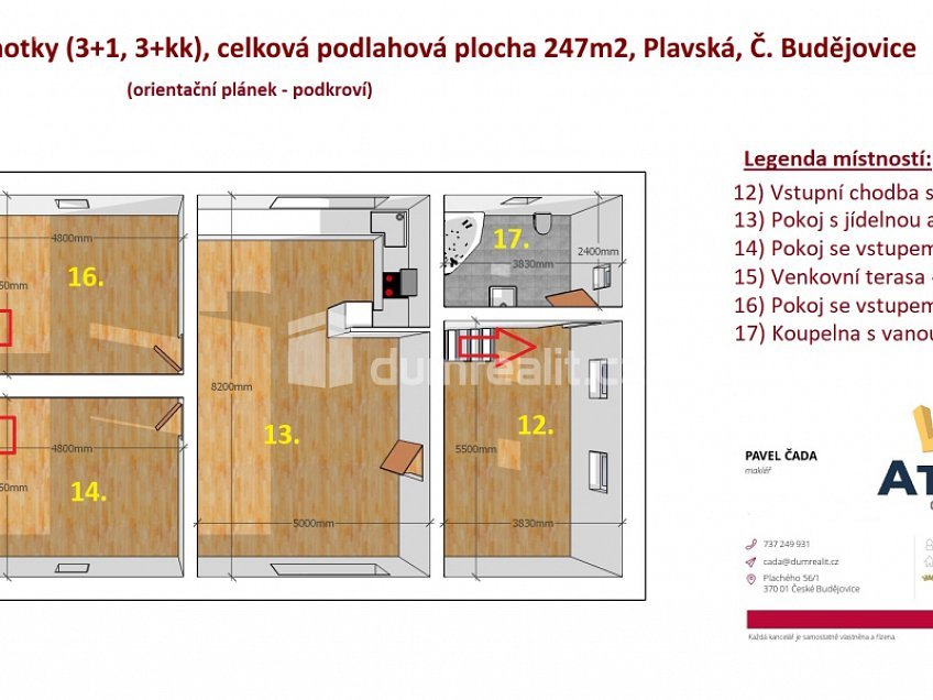 Prodej  rodinného domu 447 m^2 Plavská, České Budějovice 