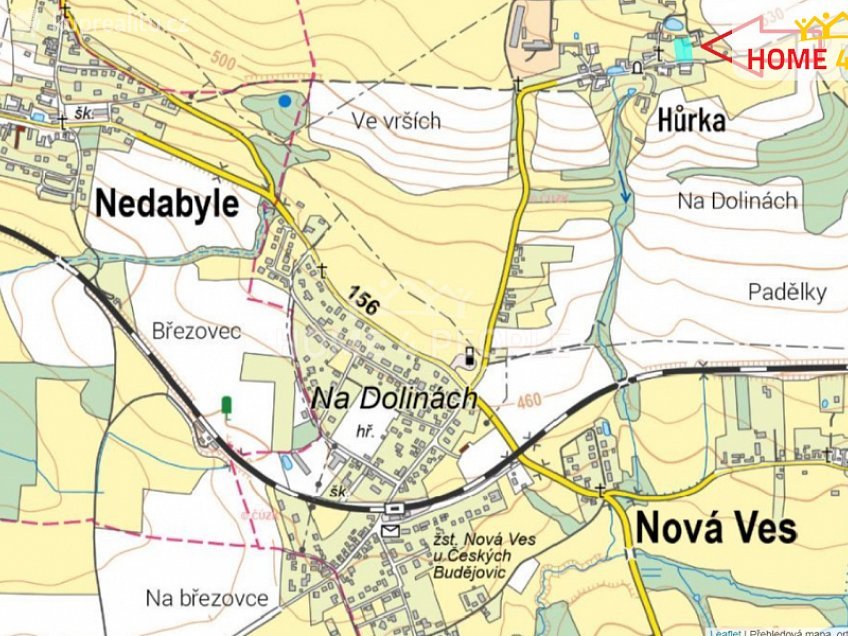 Prodej  stavebního pozemku 1975 m^2 Nová Ves, Nová Ves 