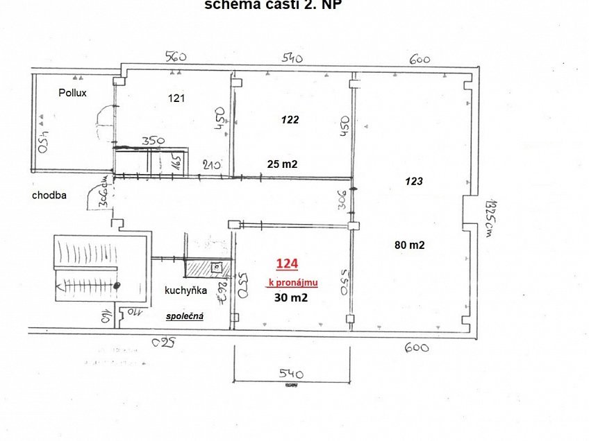 Pronájem  kanceláře 30 m^2 Na křečku, Praha 15 