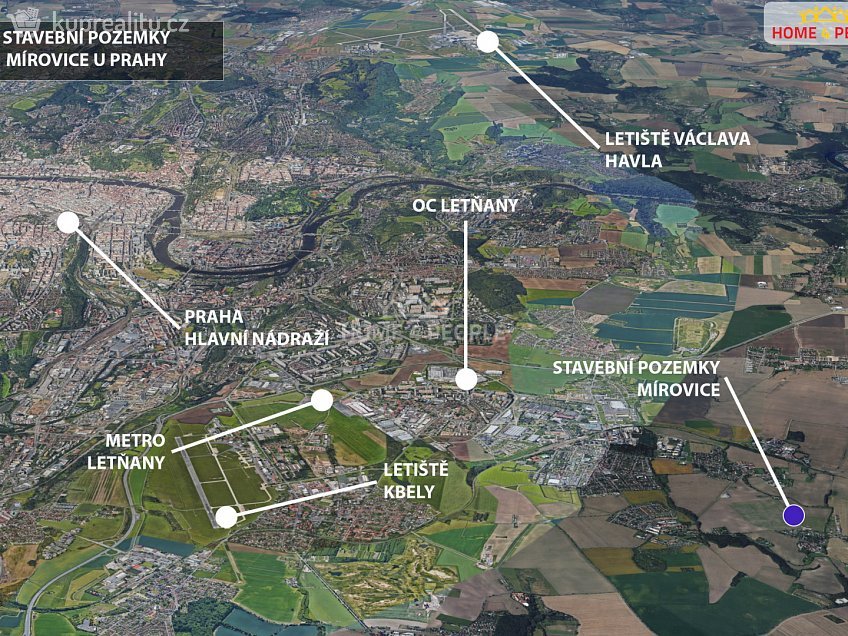 Prodej  stavebního pozemku 1000 m^2 Sněžná, Veleň 