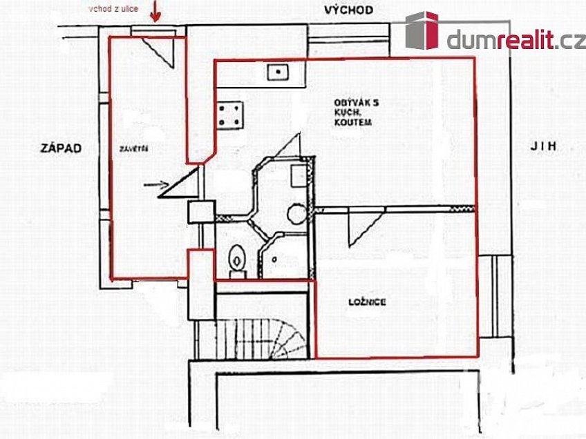 Pronájem bytu 2+kk 45 m^2 5. května, Mochov 