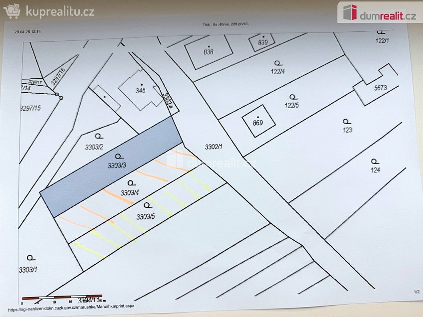 Prodej  stavebního pozemku 1411 m^2 Jalubí, Jalubí 