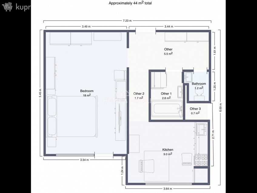 Prodej bytu 1+1 42 m^2 Stará osada, Brno 