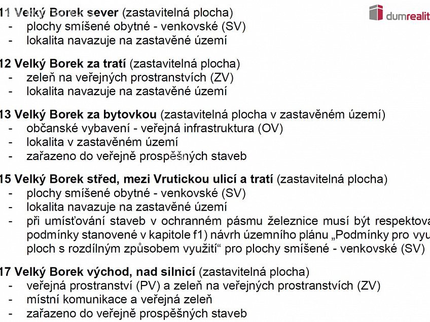 Prodej  stavebního pozemku 806 m^2 Velký Borek, Velký Borek 